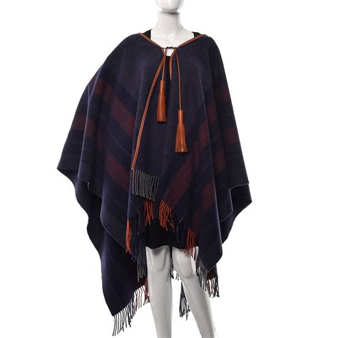 hermes poncho rocabar|HERMES Merino Wool Cashmere Rocabar Poncho Gris.